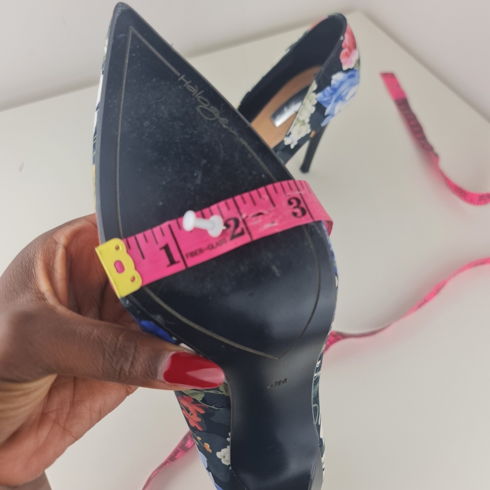 Halogen Floral Pointed Toe Stiletto Heels Size 9.5M Pumps - Picture 12 of 15